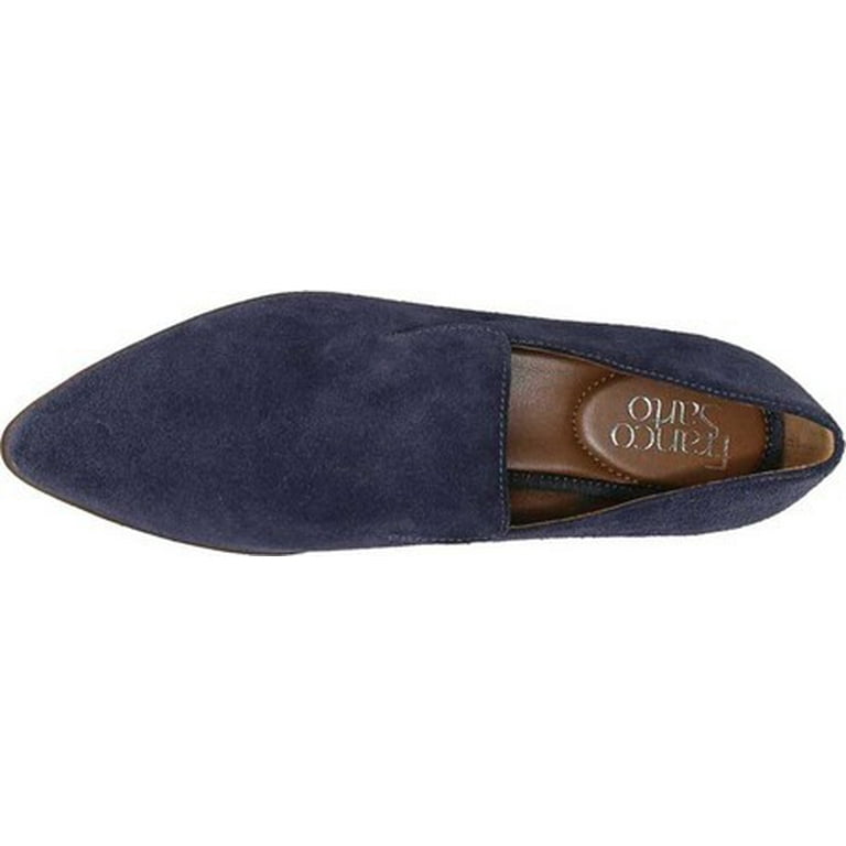 Franco Sarto Womens Freeze Indigo Blue Leather Loafer Flat Franco Sarto Womens Freeze Indigo Blue Leather Loafer Flat